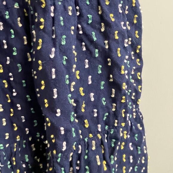 Loft Size Small Flounce Skirt Size Small Navy Green Yellow Clip Dot Lined Women - Picture 2 of 4